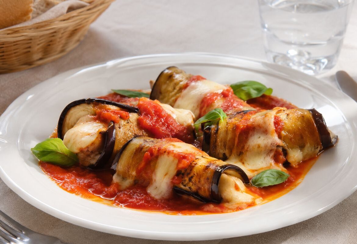 Involtini di melanzane con pomodoro e Galbanino senza lattosio