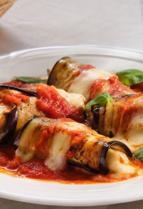 Involtini di melanzane con pomodoro e Galbanino senza lattosio