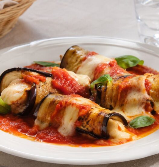 Involtini di melanzane con pomodoro e Galbanino senza lattosio