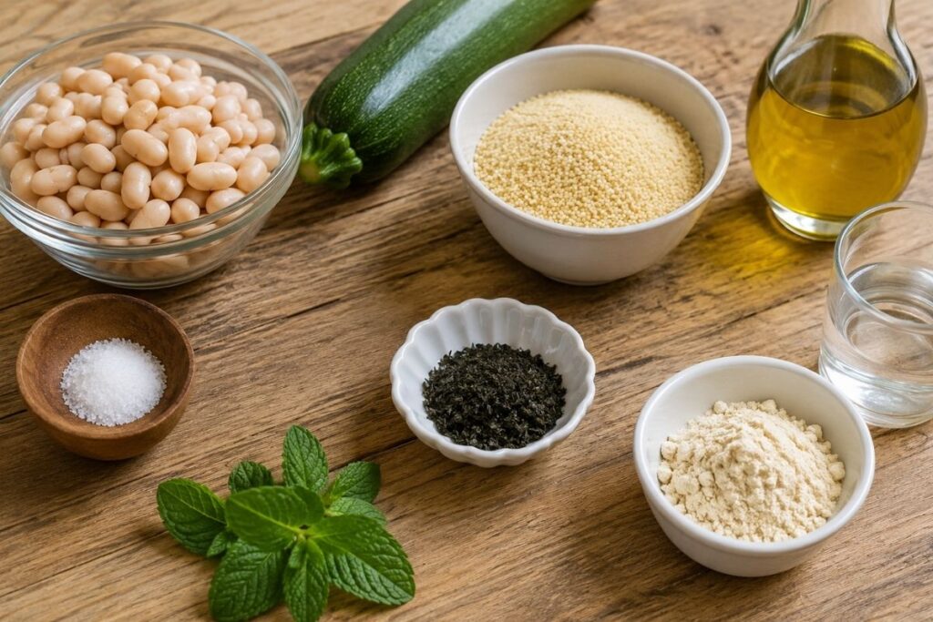 Mini burger di couscous e fagioli cannellini, ingredienti