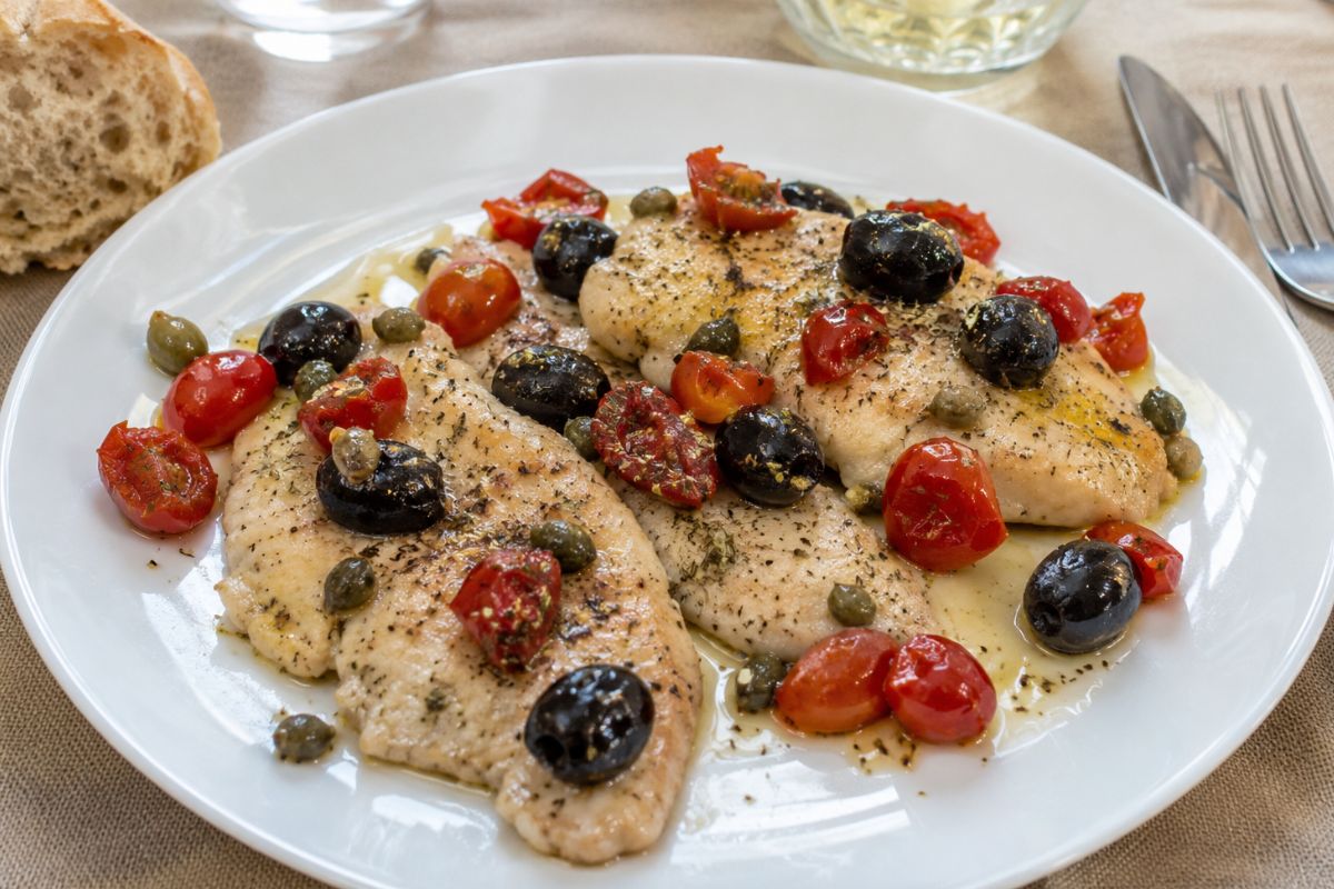 Pollo al Varoma, ma niente effetto bollito, con un sughetto che profuma di Mediterraneo