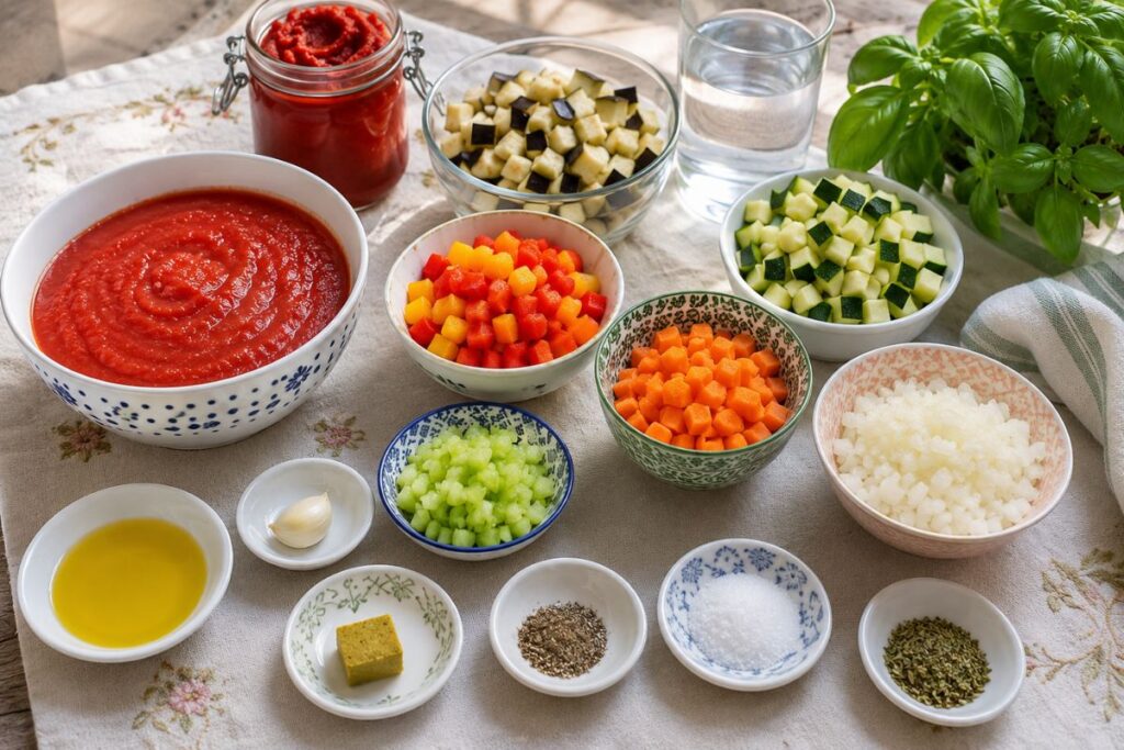 Sugo all’ortolana con il Bimby, ingredienti