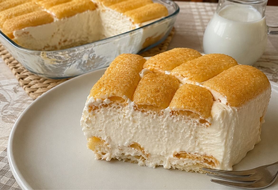 Torta fredda con crema paradiso e Pavesini