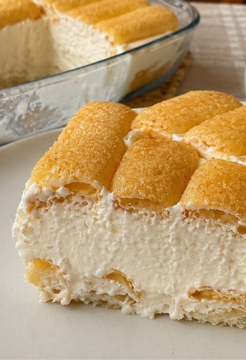Torta fredda con crema paradiso e Pavesini