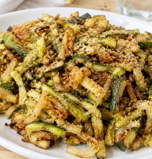 Zucchine e cipolla gratinate al forno