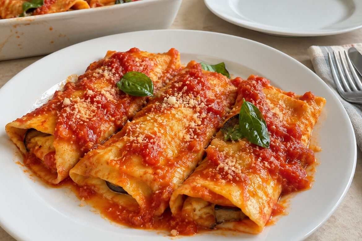Cannelloni alla parmigiana senza forno