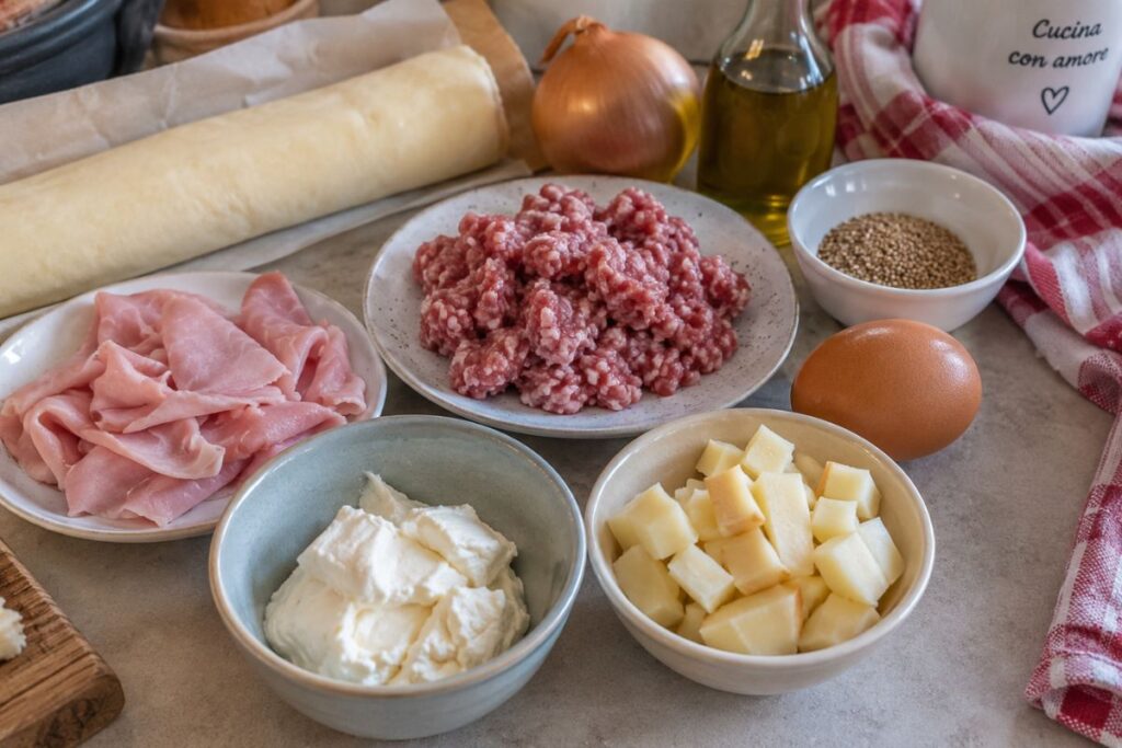 Danubio salato due gusti in friggitrice ad aria, ingredienti