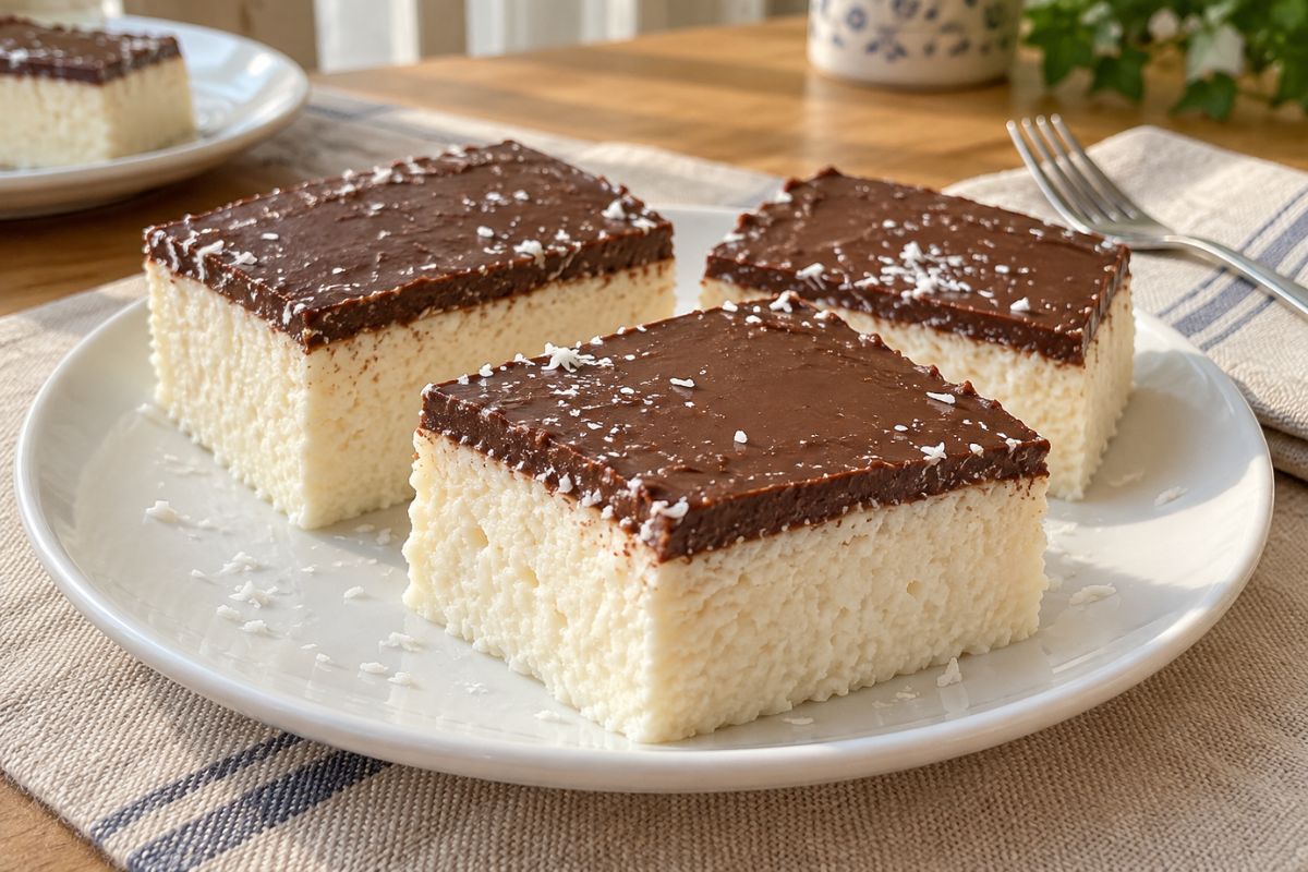 Un dessert proteico a due strati, con ricotta, cocco e cacao. Uno sfizio sano