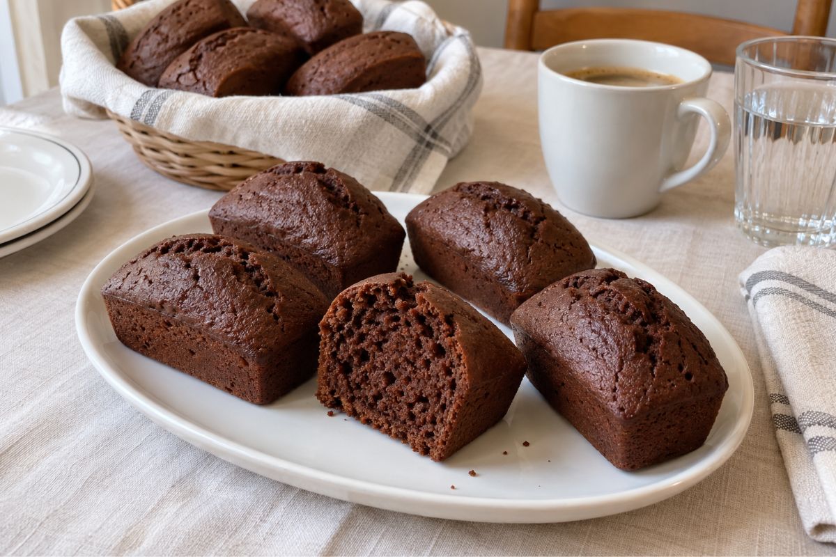 Ne fai 12 e il burro non serve, sono piccoli e soffici, perfetti per la colazione: mini plumcake al cacao