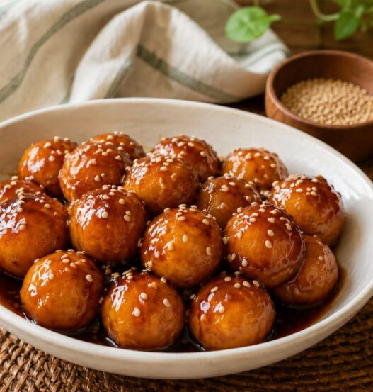 Palline di patate in salsa teriyaki
