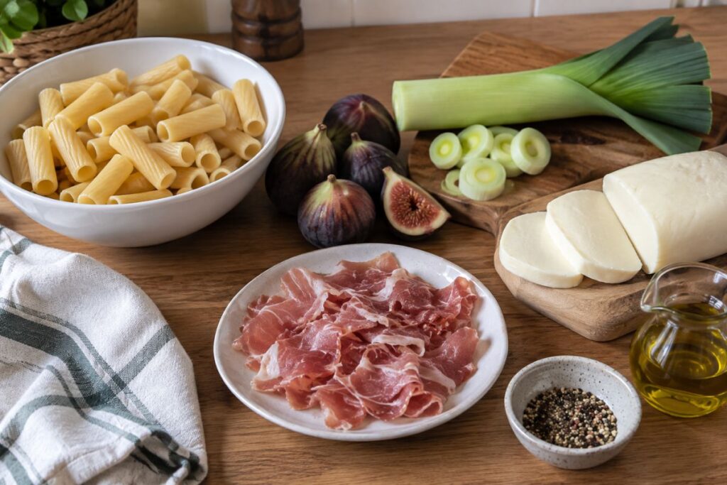 Pasta con fichi, speck e Galbanino con il Bimby