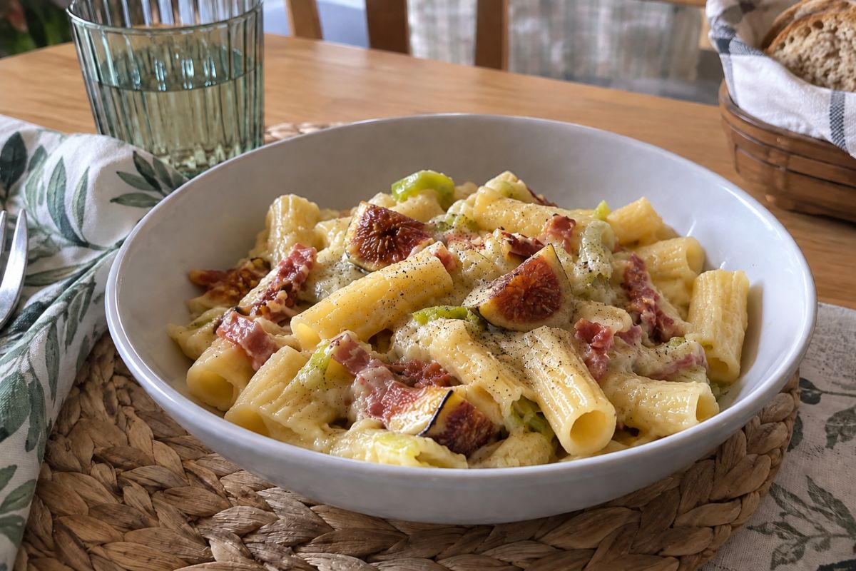 Fichi nella pasta? Sì, con speck e formaggio diventano un primo cremosissimo da provare a settembre con il Bimby
