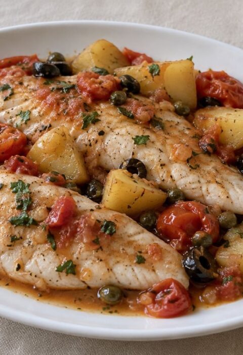 Platessa con pomodorini in friggitrice ad aria