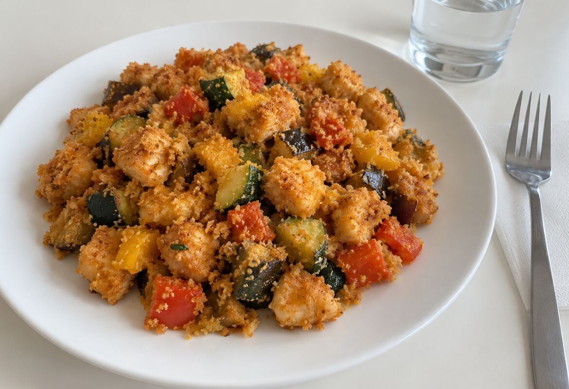 Pollo con verdure in friggitrice ad aria