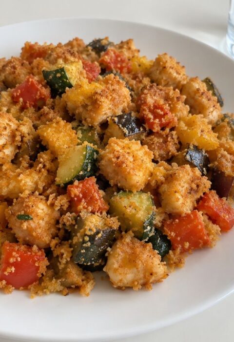 Pollo con verdure in friggitrice ad aria
