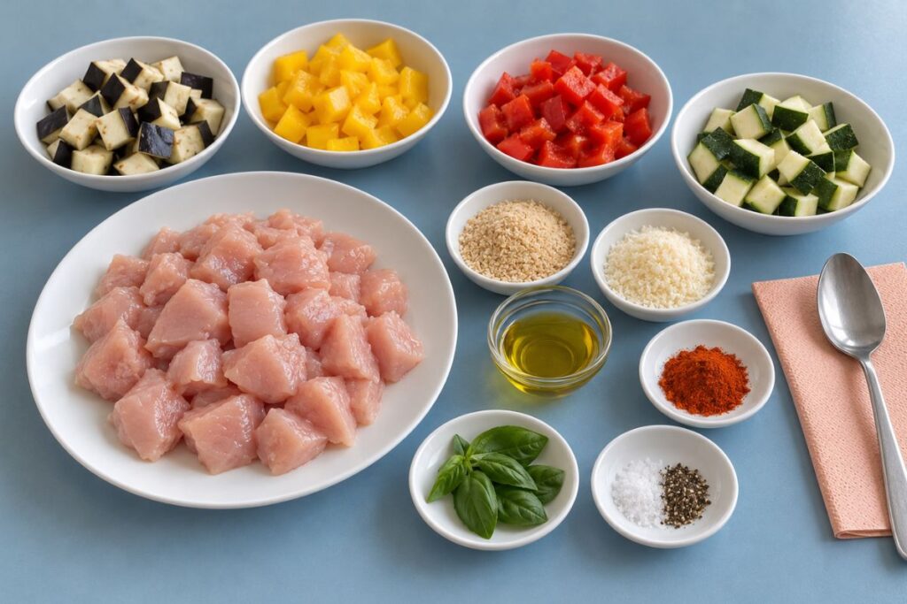 Pollo con verdure in friggitrice ad aria, ingredienti