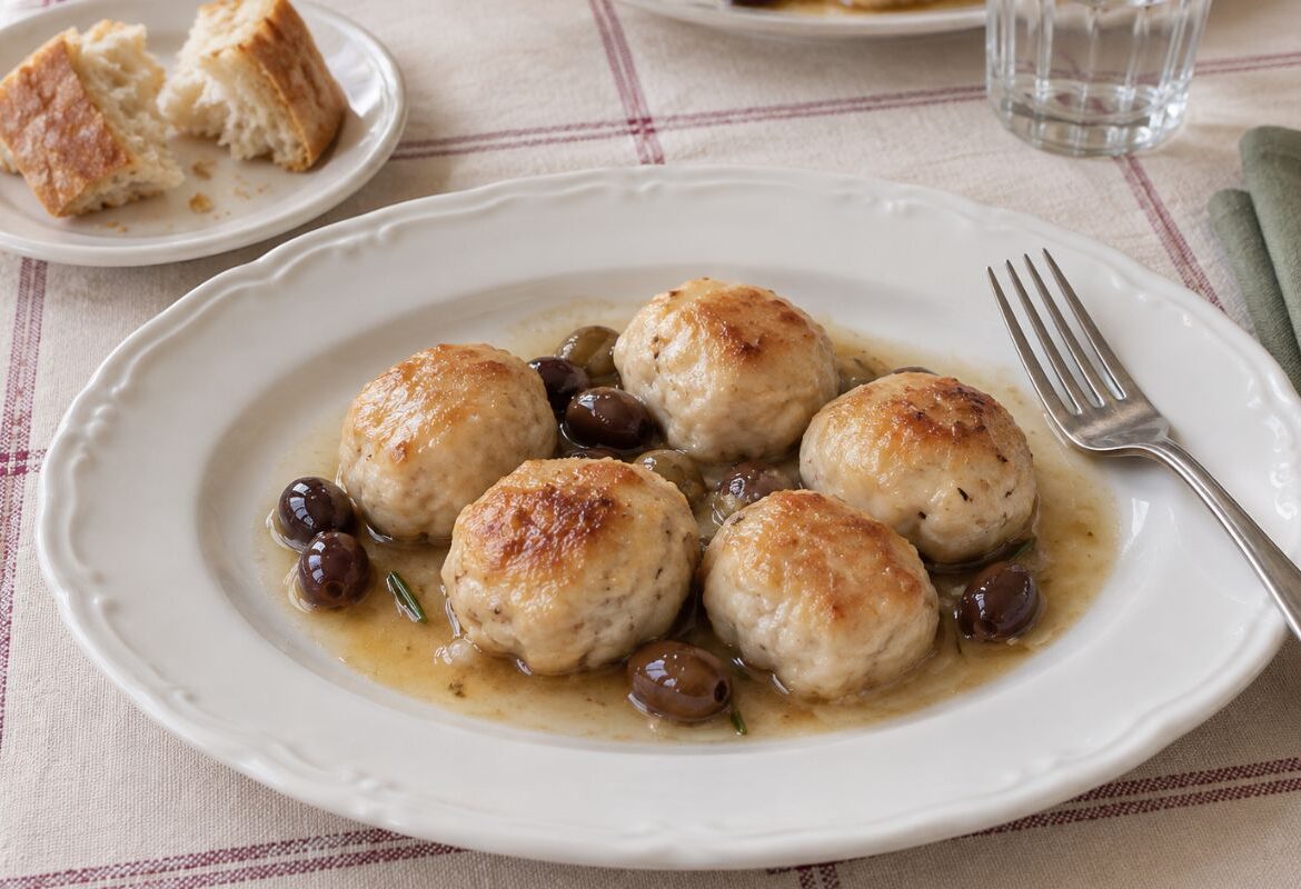 Polpette di pollo con sughetto saporito