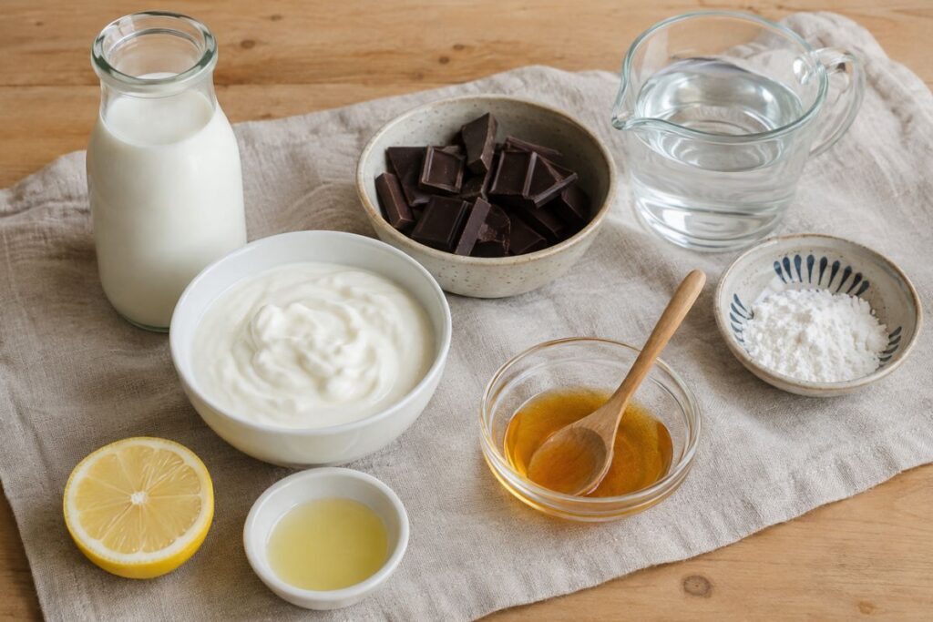 Yogurt al cioccolato con il Bimby, ingredienti