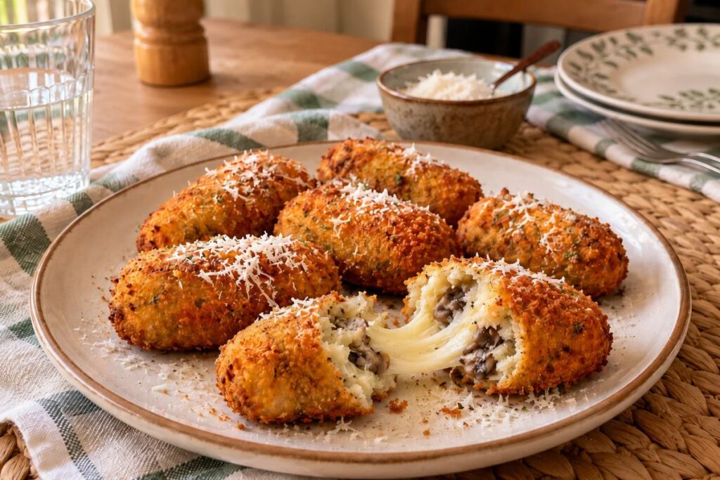 Crocchette di patate e funghi