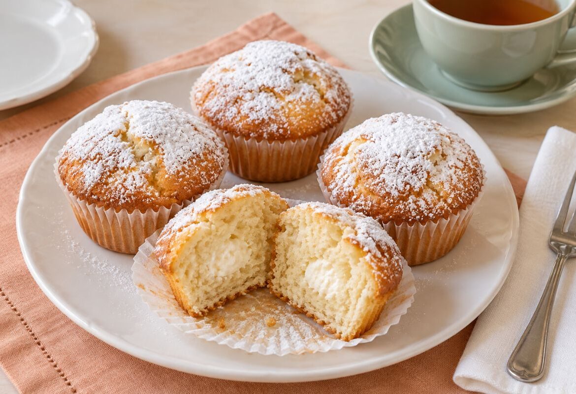 Muffin Paradiso con cuore di ricotta