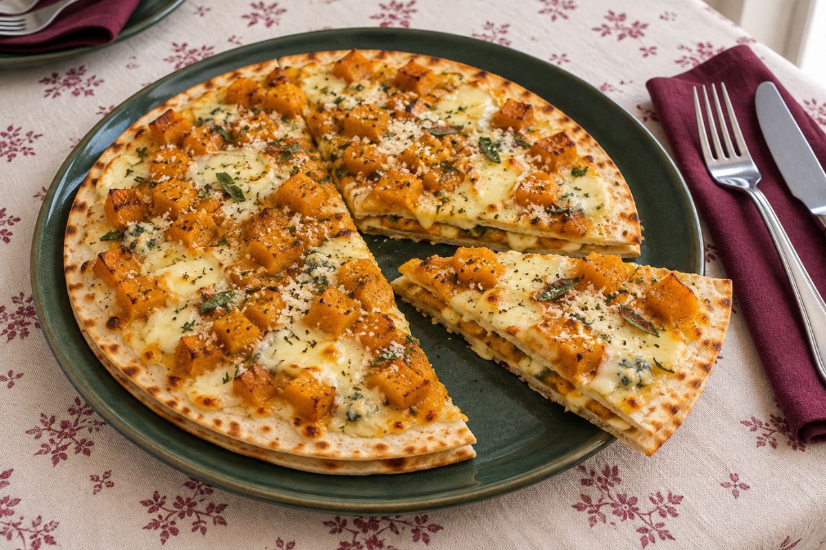 Piadipizza d’autunno, ma in versione super golosa: quando la tagli, non puoi resistere!