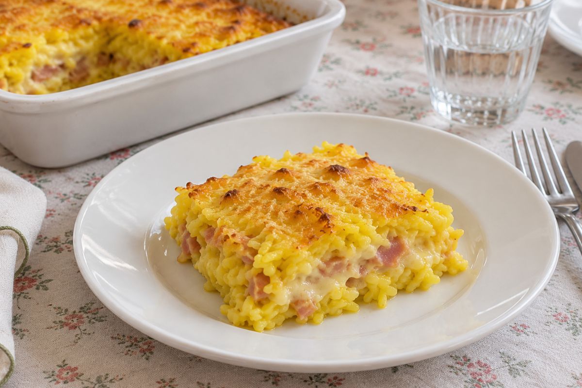 Prima cremoso come un risotto, poi gratinato come un timballo: lo devi assolutamente provare